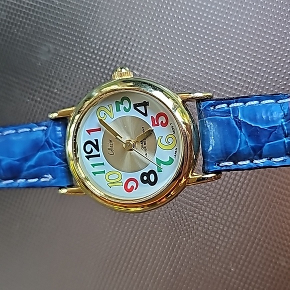 Collezio Multicolored Leather Watch Like New Needs Battery Fashion Second Hand - Picture 2 of 4